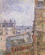 Vincent Van Gogh Paris seen from Vincent-s Room In the Rue Lepic Sweden oil painting artist
